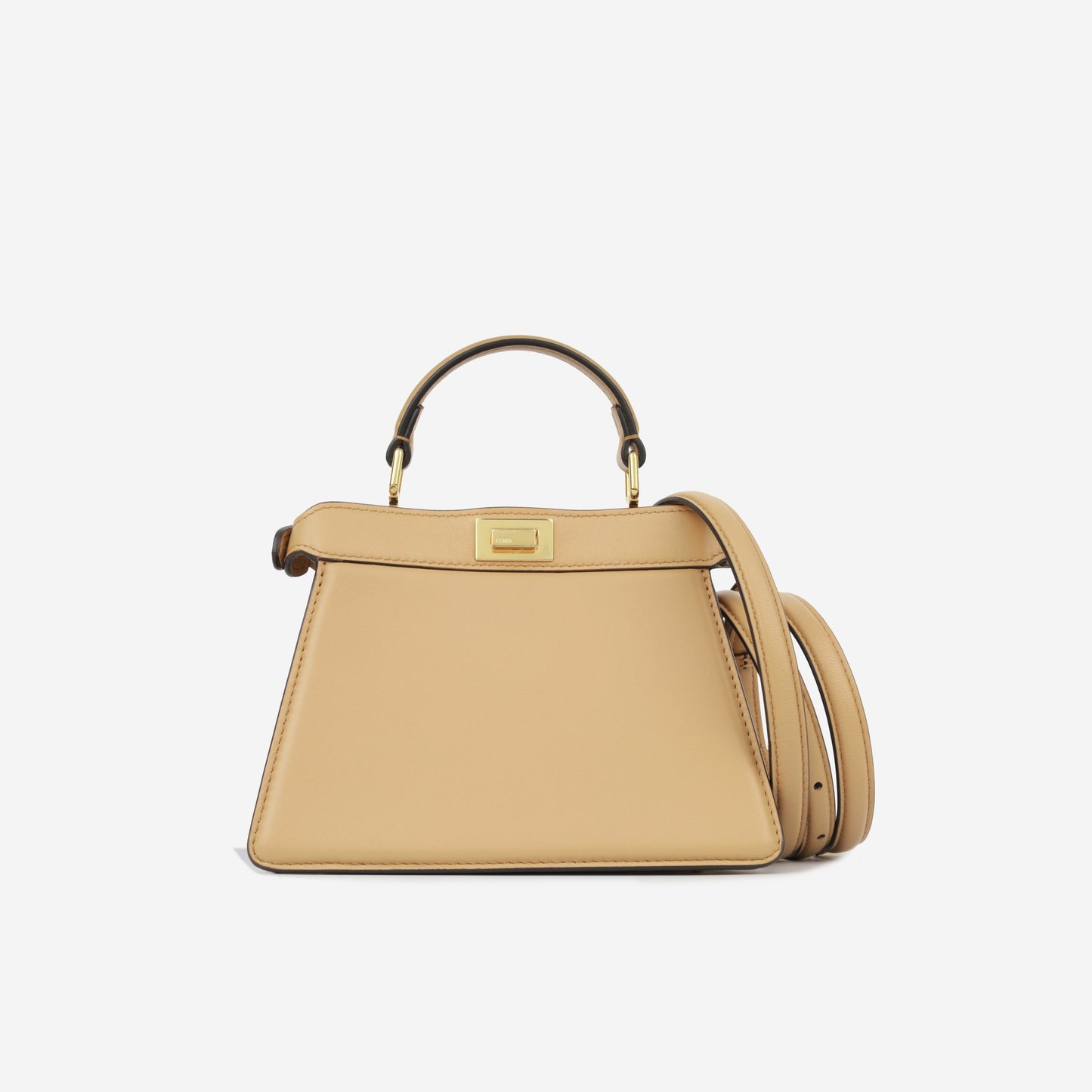 Fendi Isseu Peekabo Crossbody Bag Beige Mini
