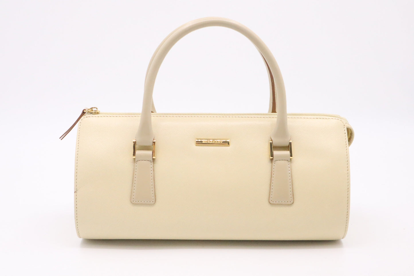 Burberry Round Handbag In Leather Cream Travel Bag