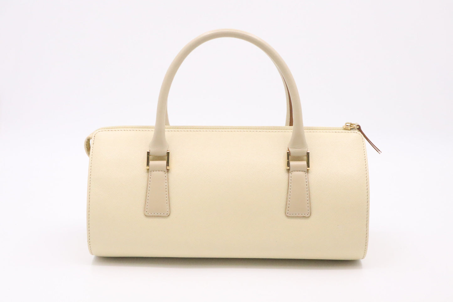 Burberry Round Handbag In Leather Cream Travel Bag