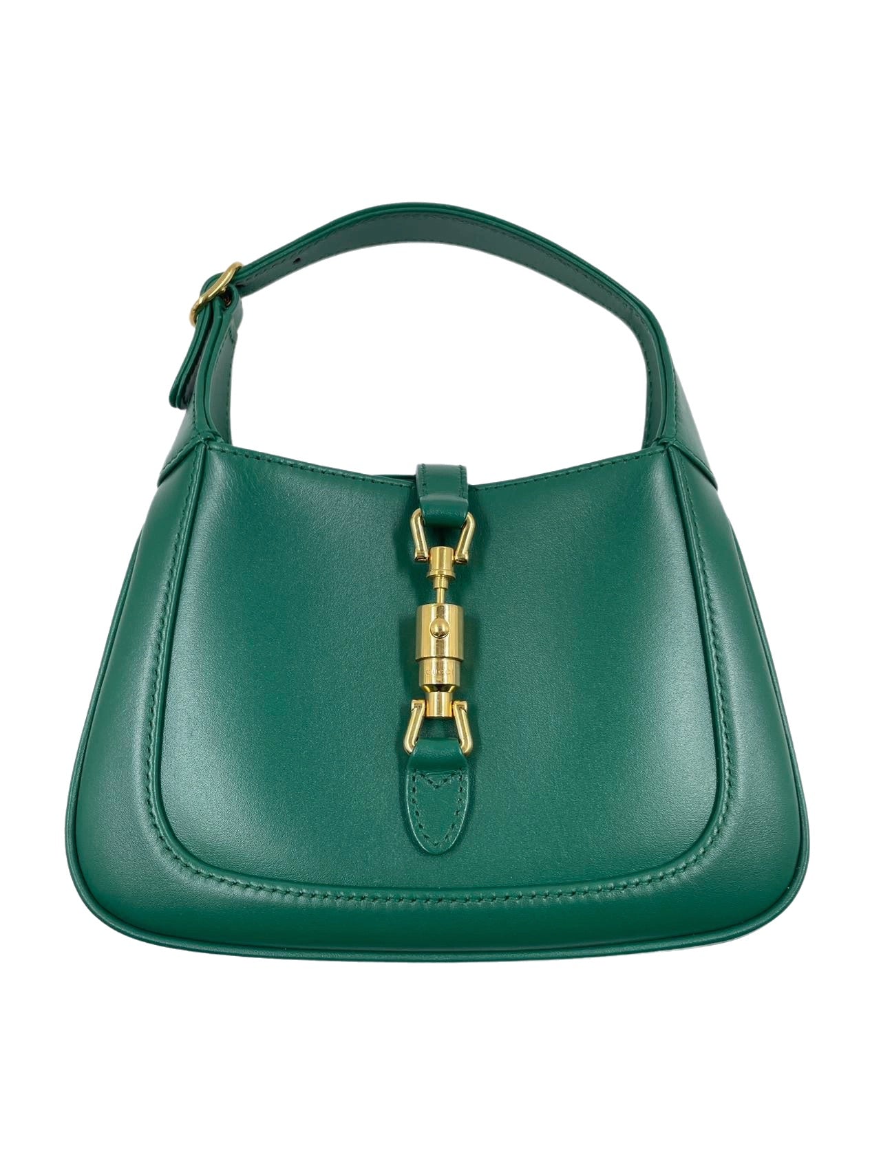 Gucci Jackie Adjustable Strap Leather Green Mini Bag