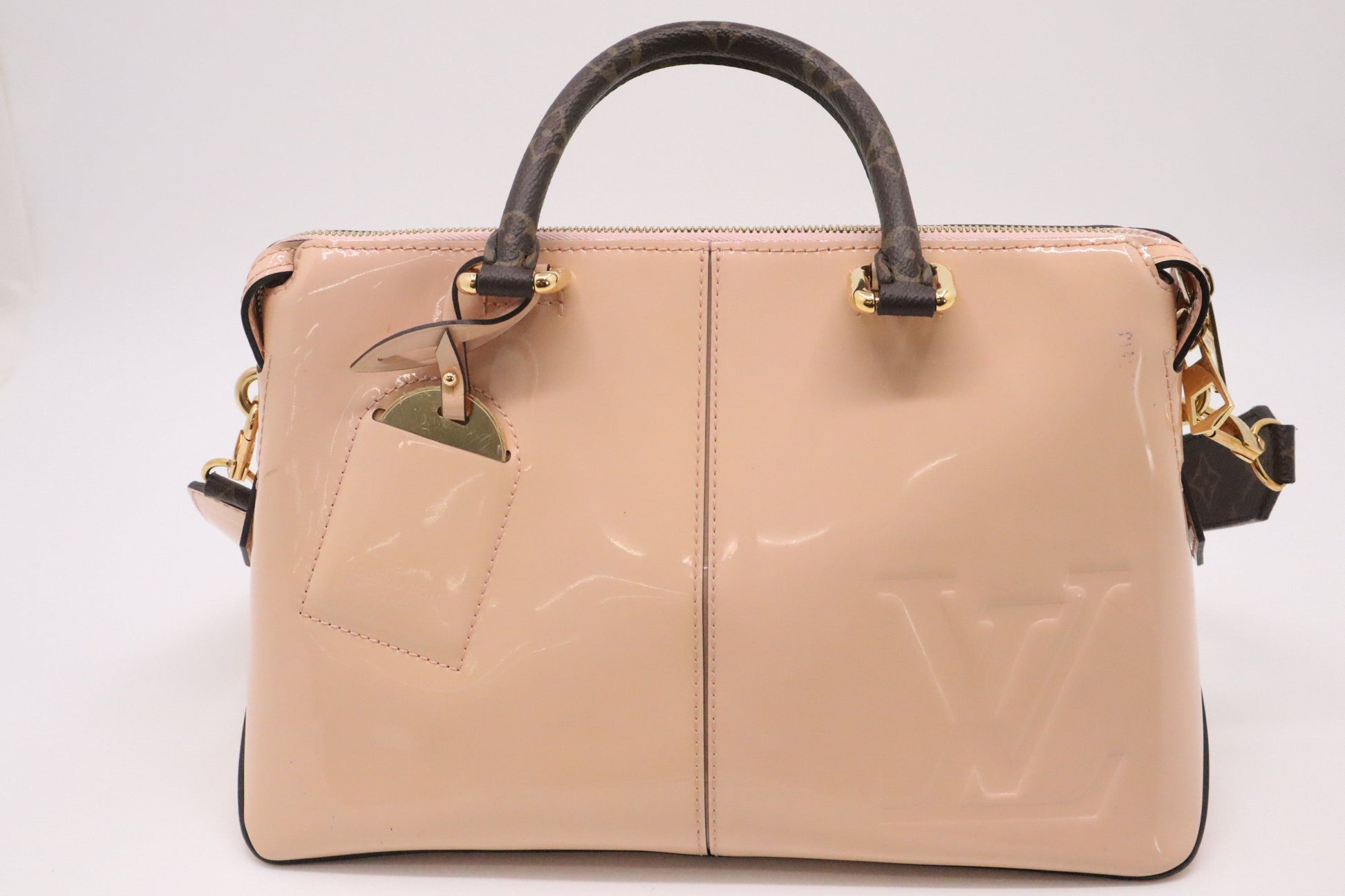 Louis Vuitton Miroir Monogram Vernis Canvas Leather Tote Bag