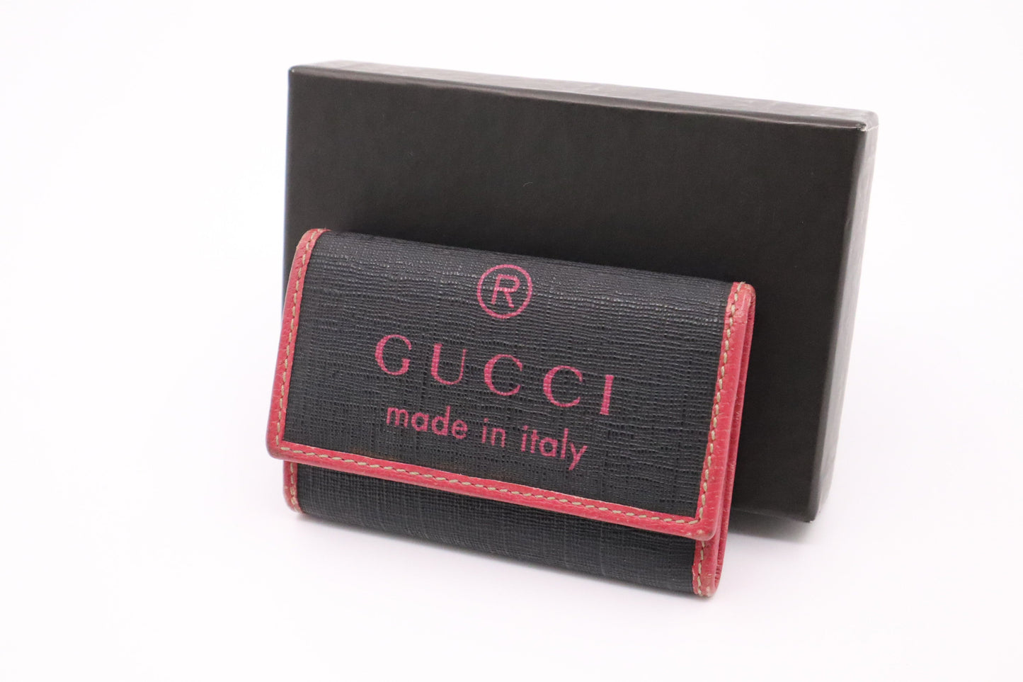 Gucci Key Case In And Handbag Canvas Black Travel Bag
