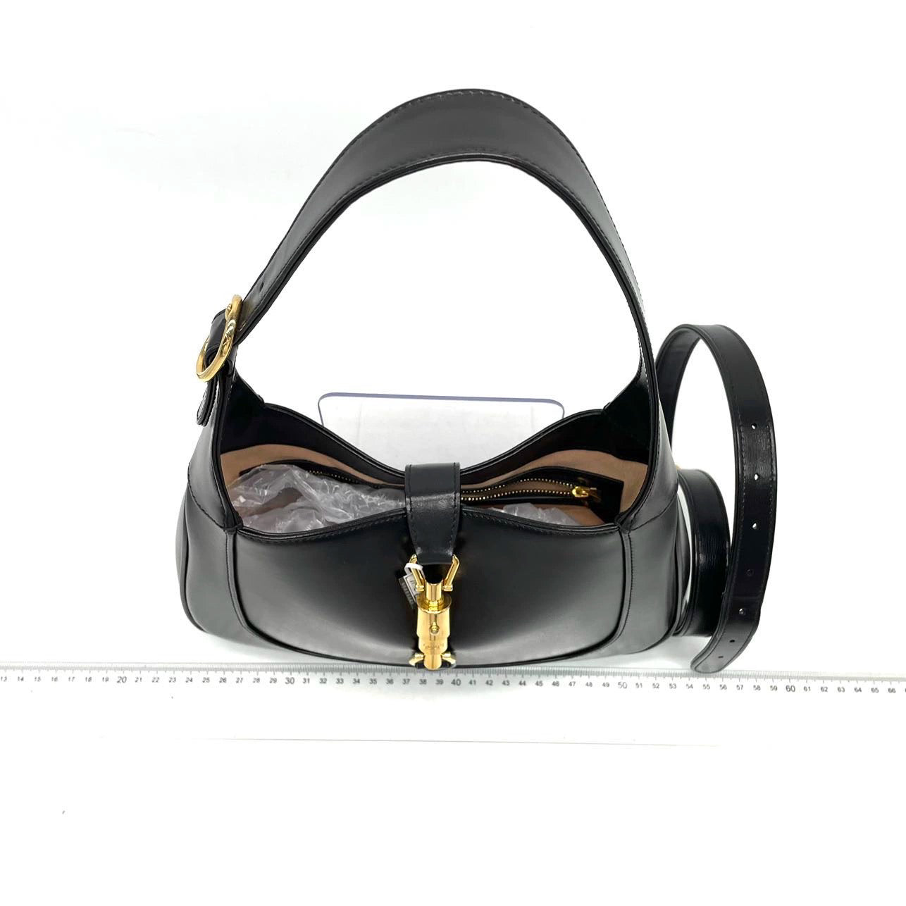Gucci Jackie Adjustable Strap Leather Black Handbag Strap 4