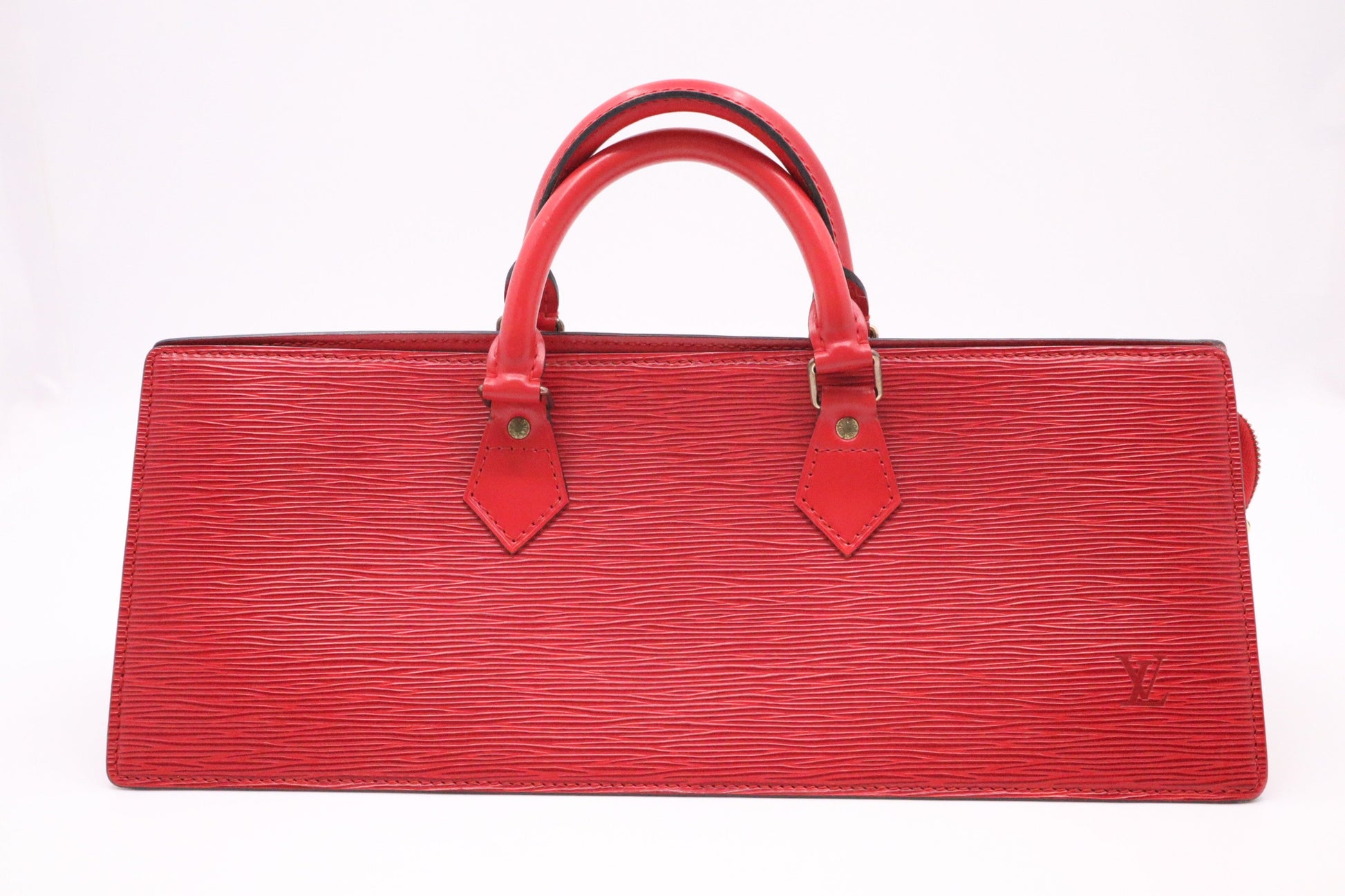 Louis Vuitton Triangle Red Leather Epi Handbag