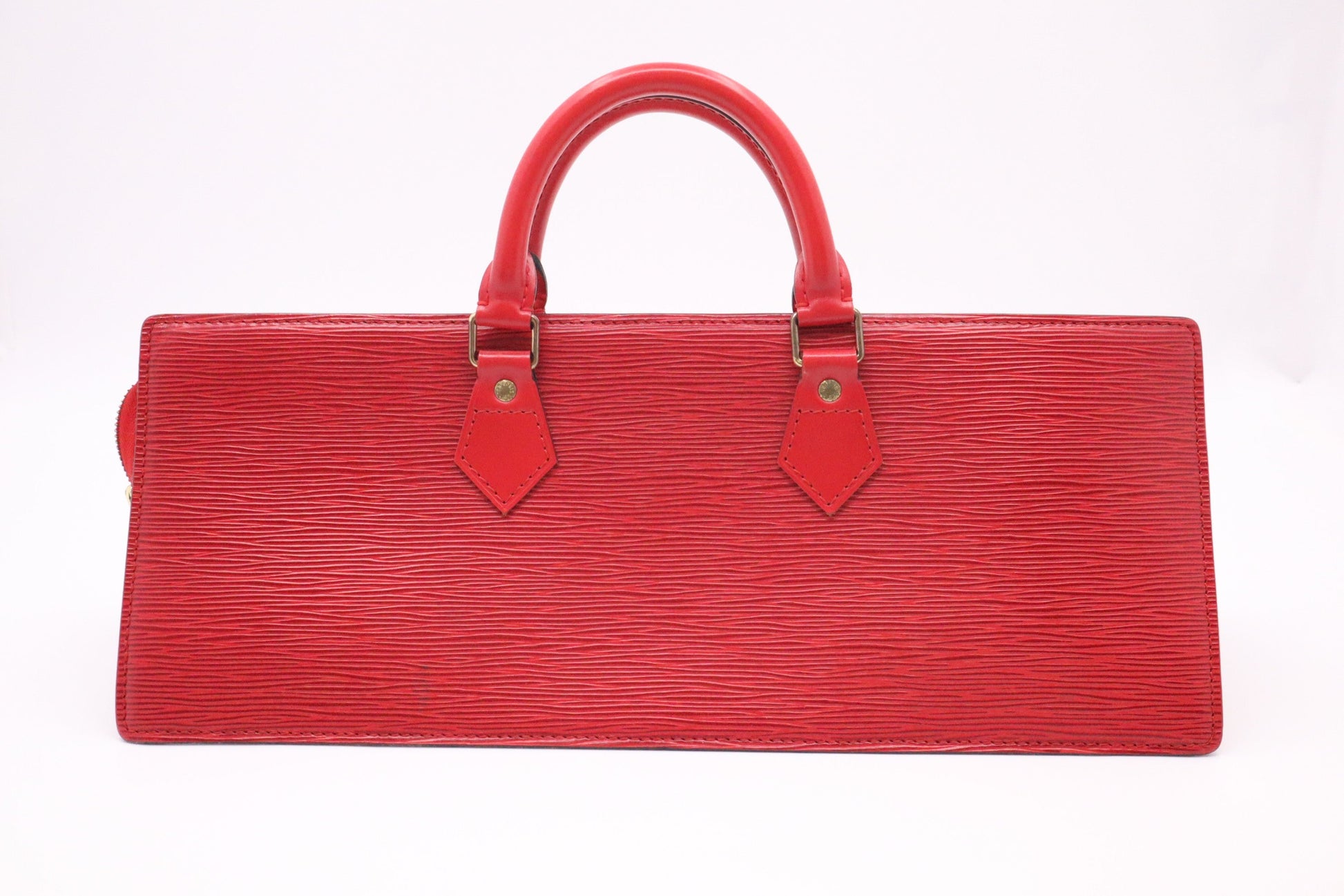 Louis Vuitton Triangle Red Leather Epi Handbag