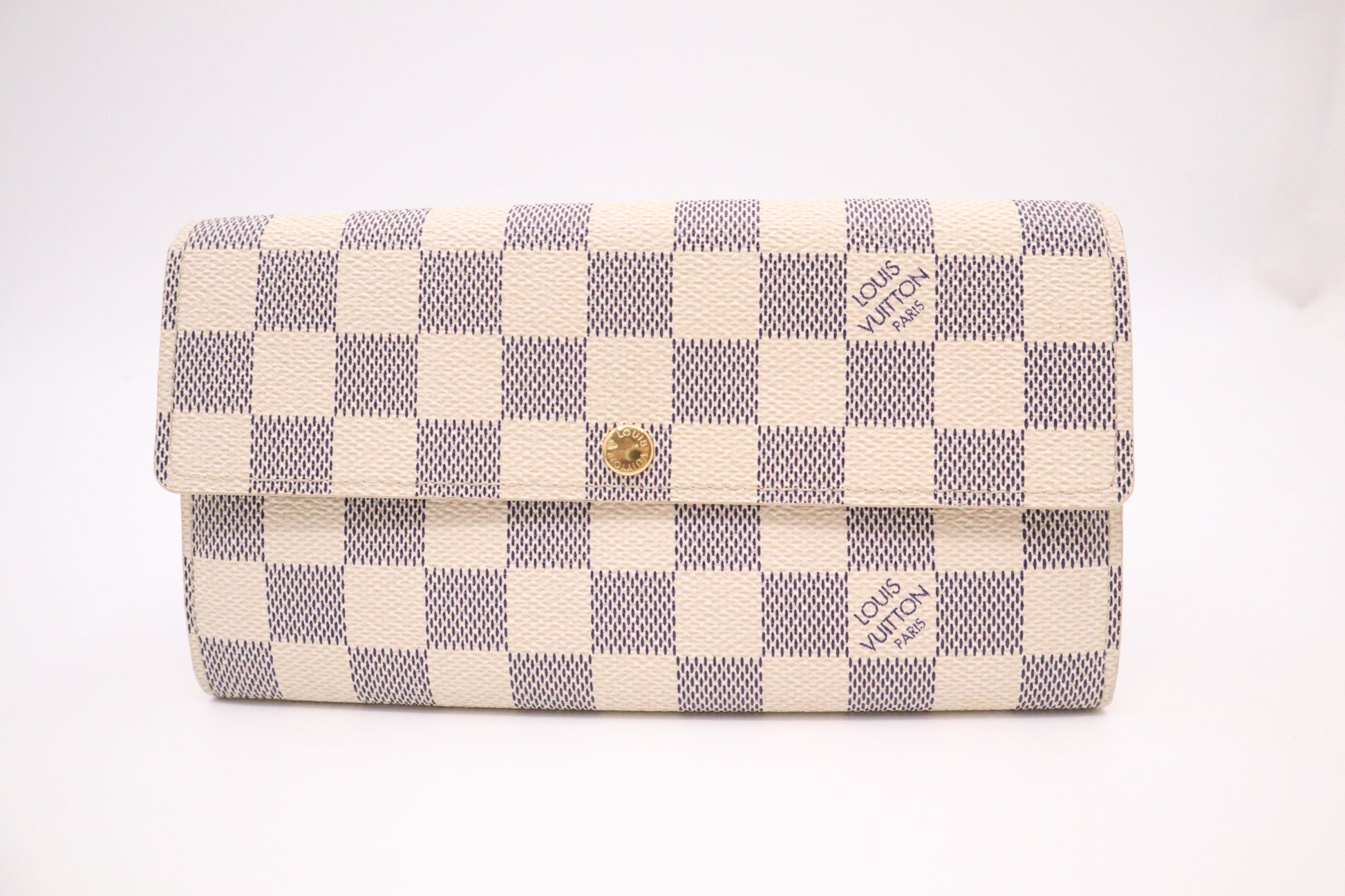 Louis Vuitton Sarah Azur Canvas Damier Wallet Case