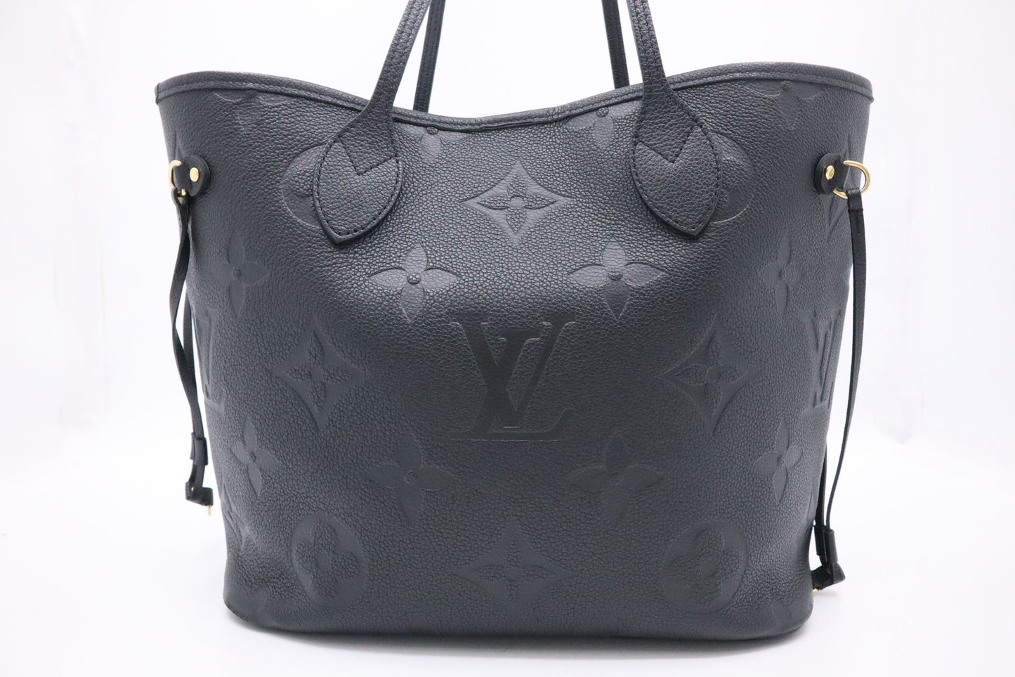 Louis Vuitton Neverfull MM Empreinte Leather Black Tote Bag