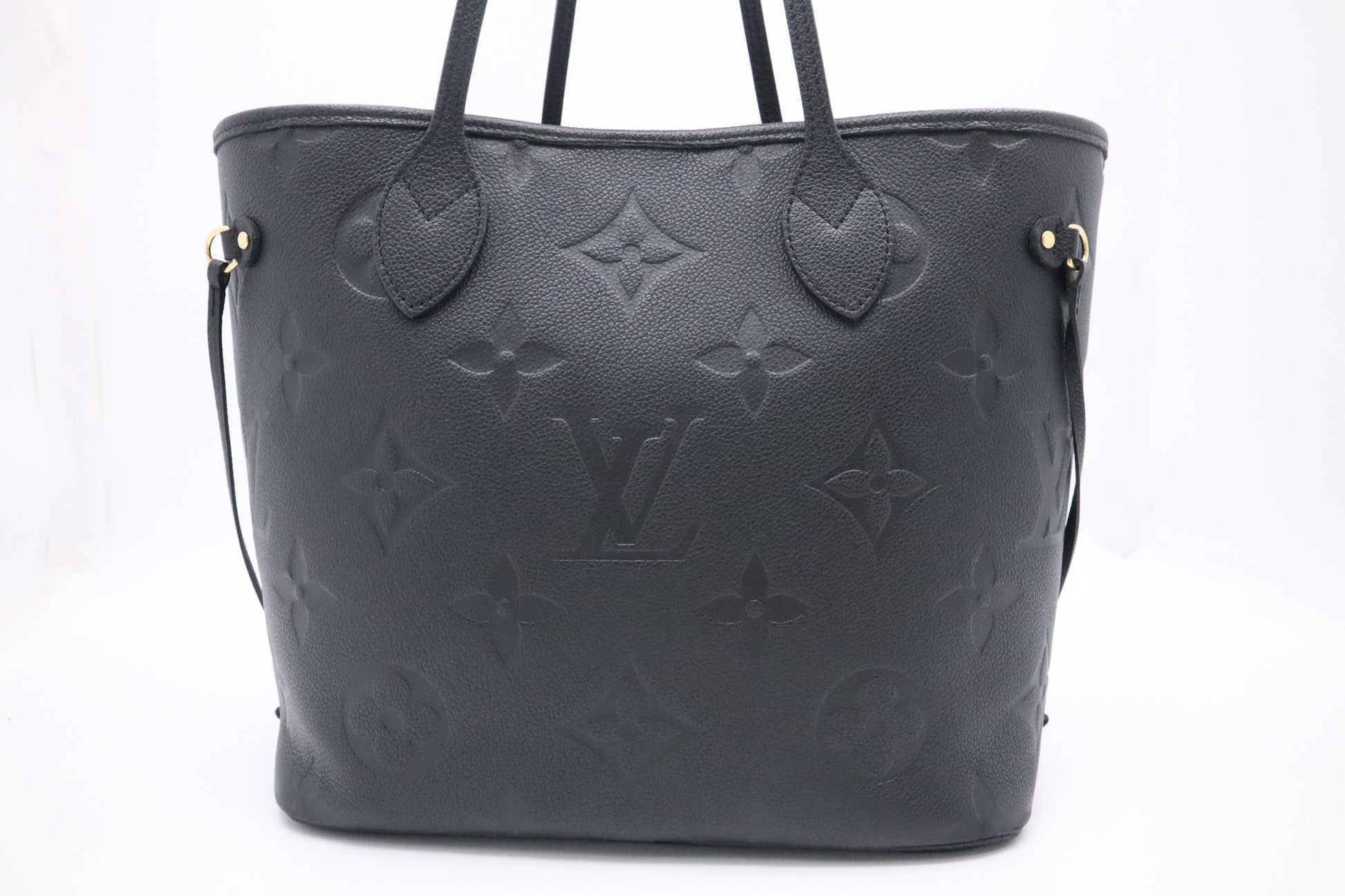 Louis Vuitton Neverfull MM Empreinte Leather Black Tote Bag