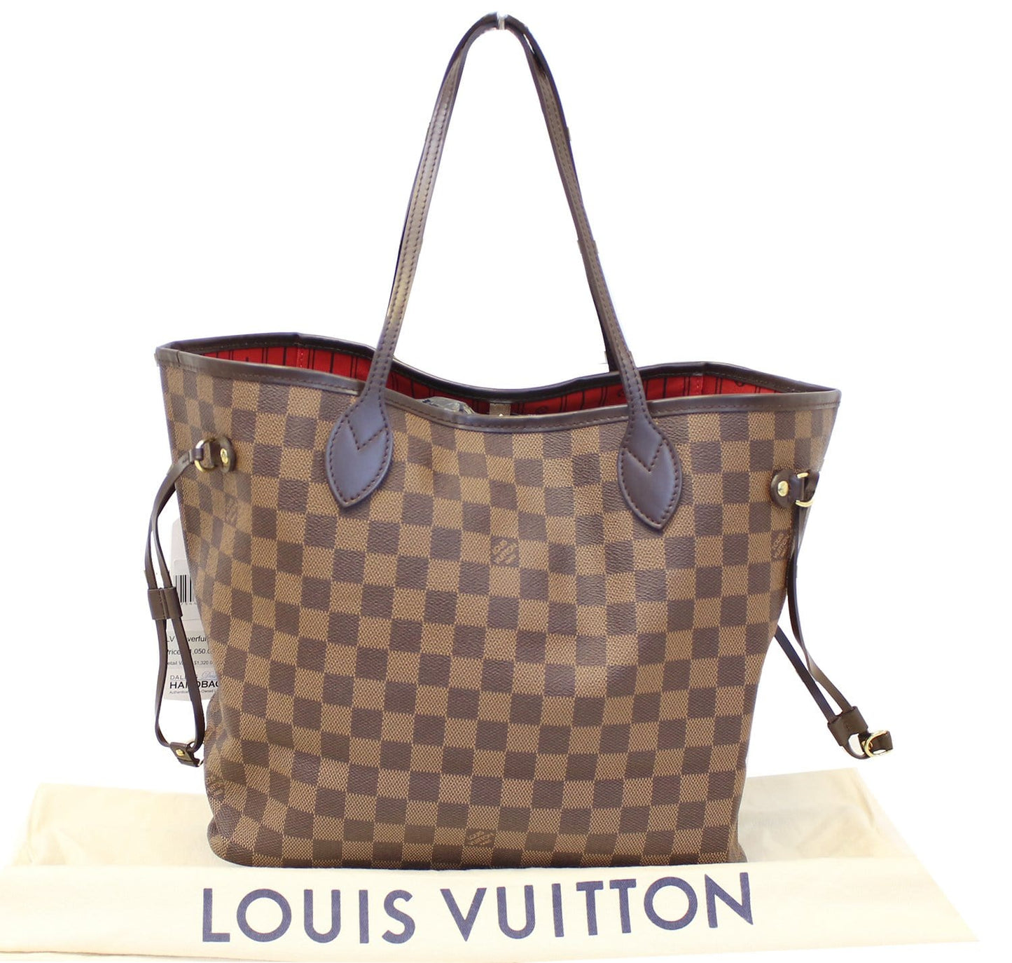 Louis Damier Ebene Neverfull Mm Tote Bag Shoulder Bag
