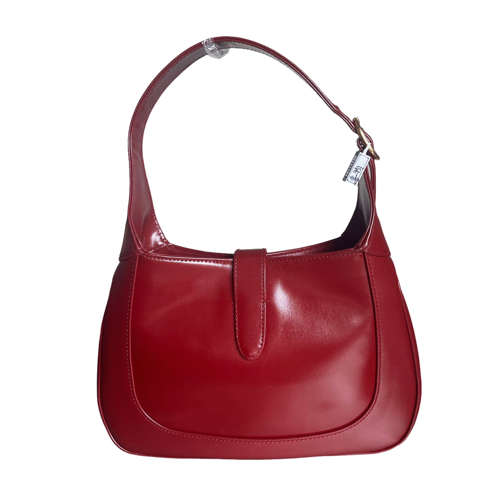 Gucci Jackie Adjustable Strap Leather Red Small Handbag