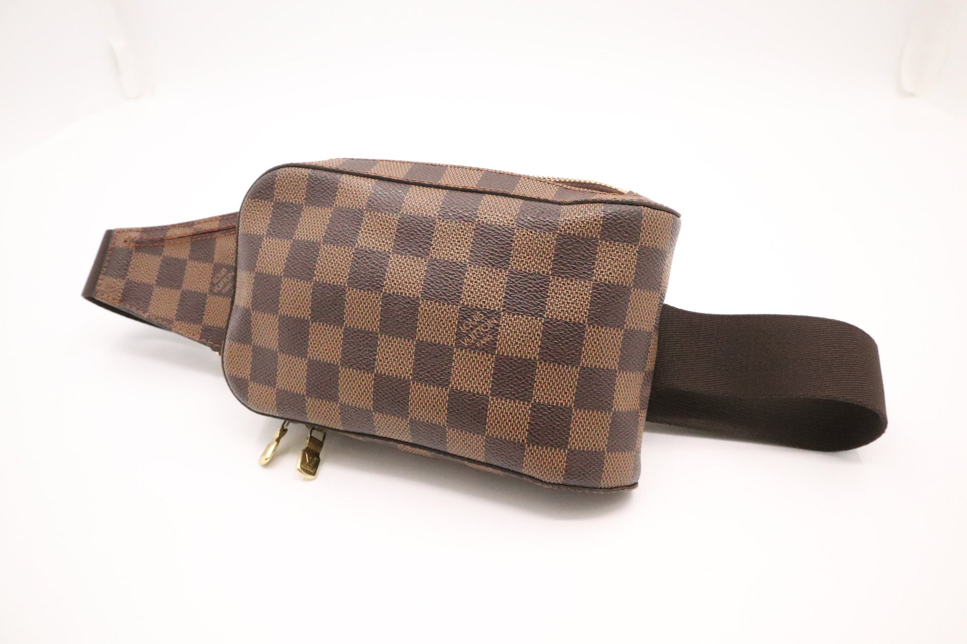 Louis Vuitton Geronimo Ebene Damier Canvas Handbag Ebene Canvas