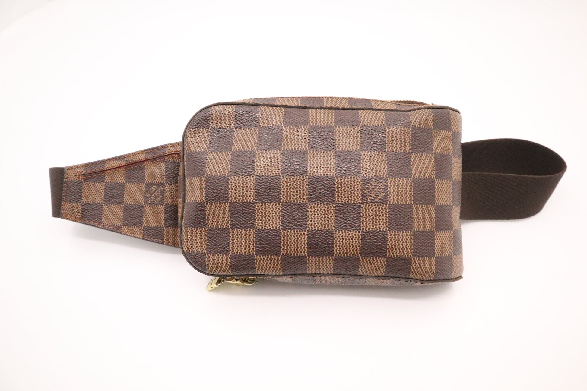Louis Vuitton Geronimo Ebene Damier Canvas Handbag Ebene Canvas