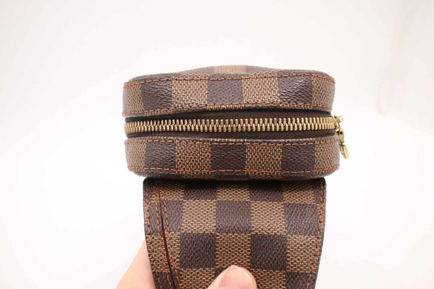 Louis Vuitton Geronimo Ebene Damier Canvas Handbag Ebene Canvas
