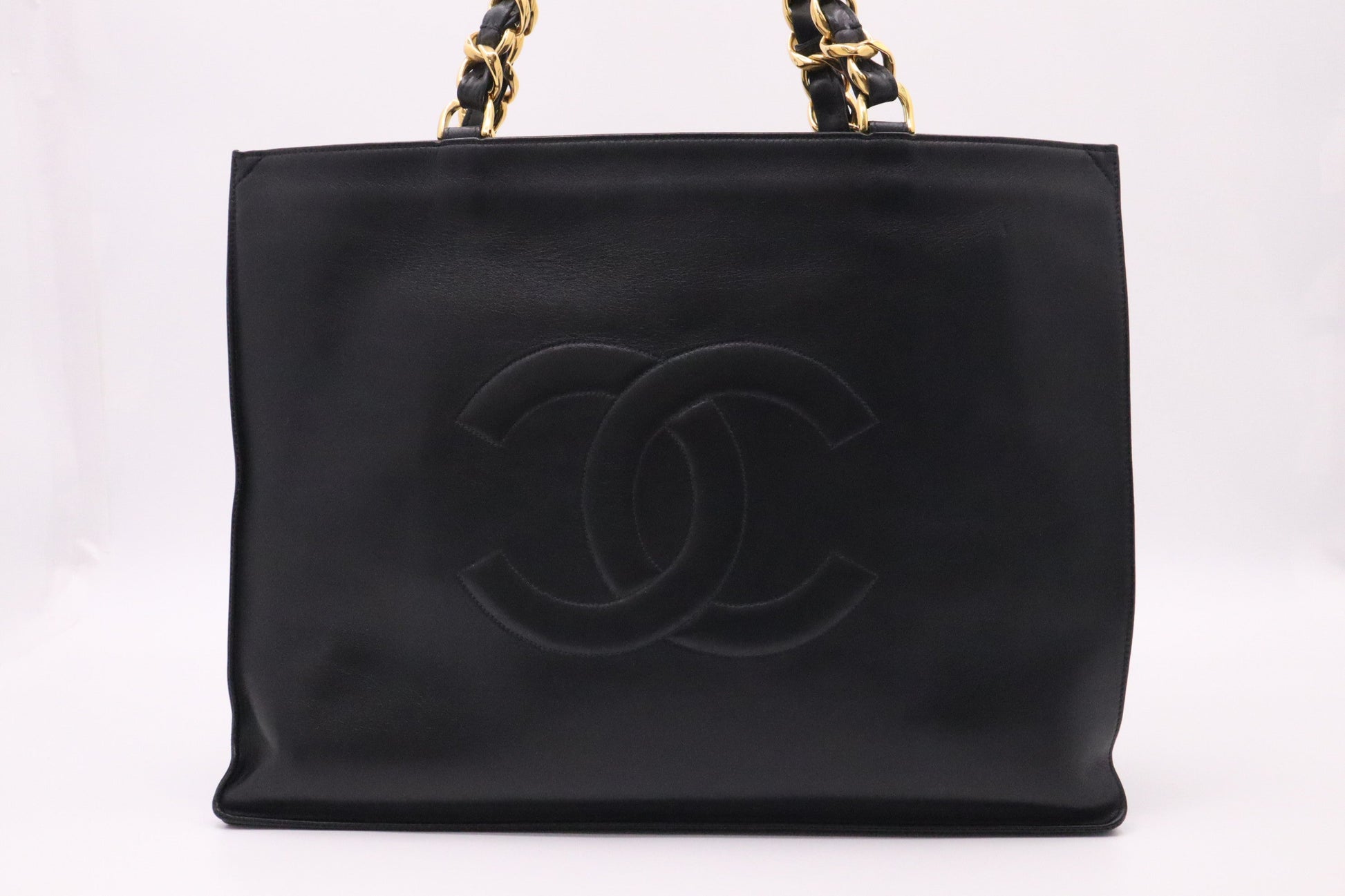 Chanel Black Leather Tote Bag 3