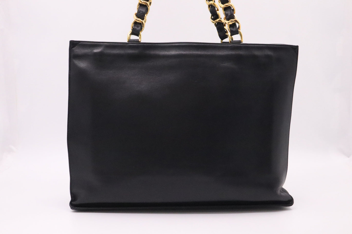 Chanel Black Leather Tote Bag Black Leather