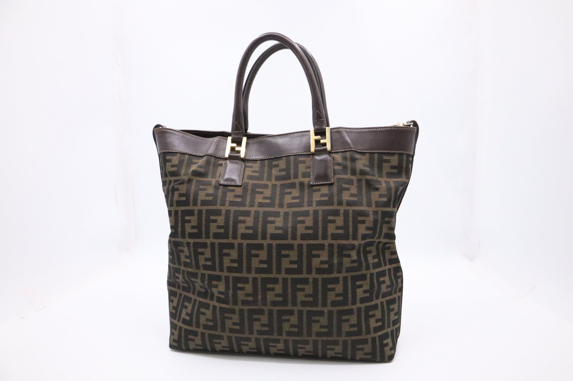 Fendi Tote In Zucca Canvas Tote Bag
