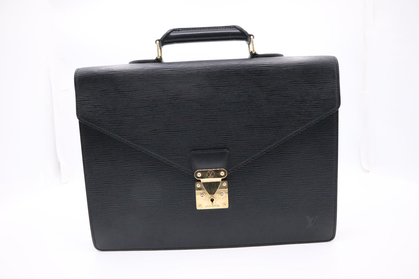 Louis Vuitton Serviette Conseiller Black Leather Epi Handbag