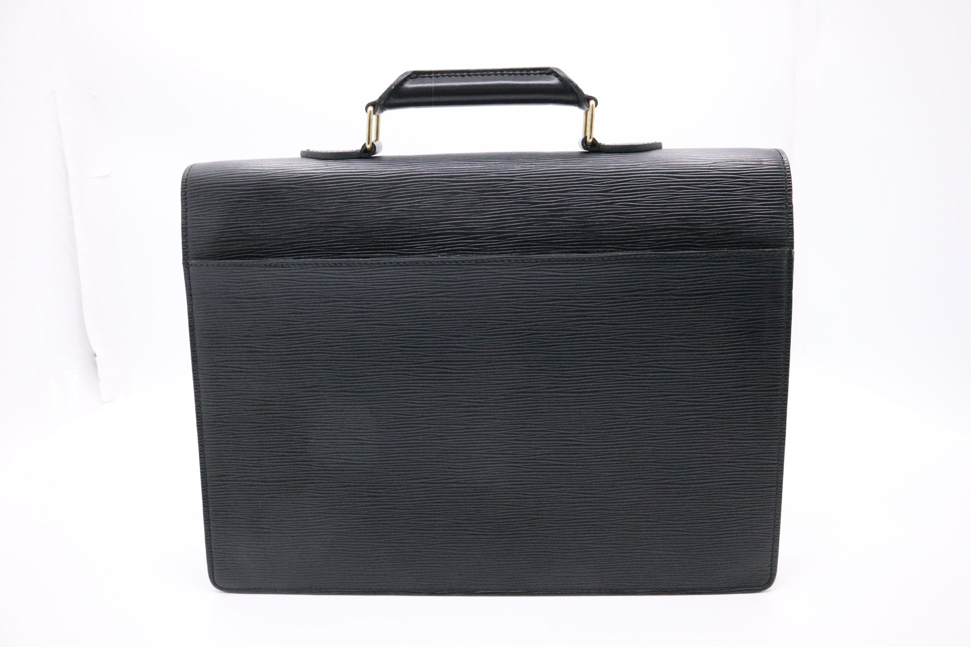 Louis Vuitton Serviette Conseiller Black Leather Epi Handbag