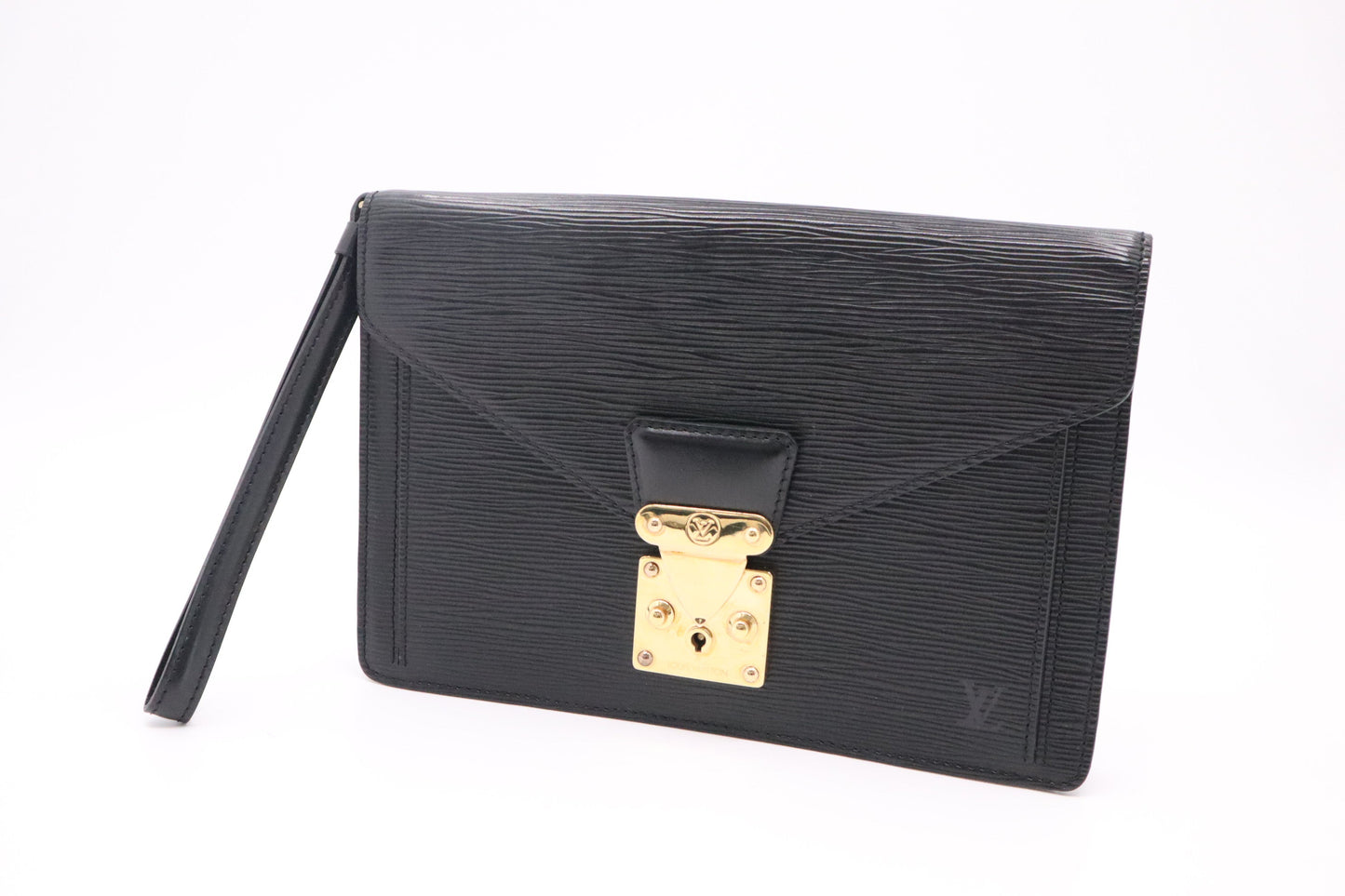 Louis Vuitton Sellier Dragonne Black Leather Epi Key Chain Leather 1