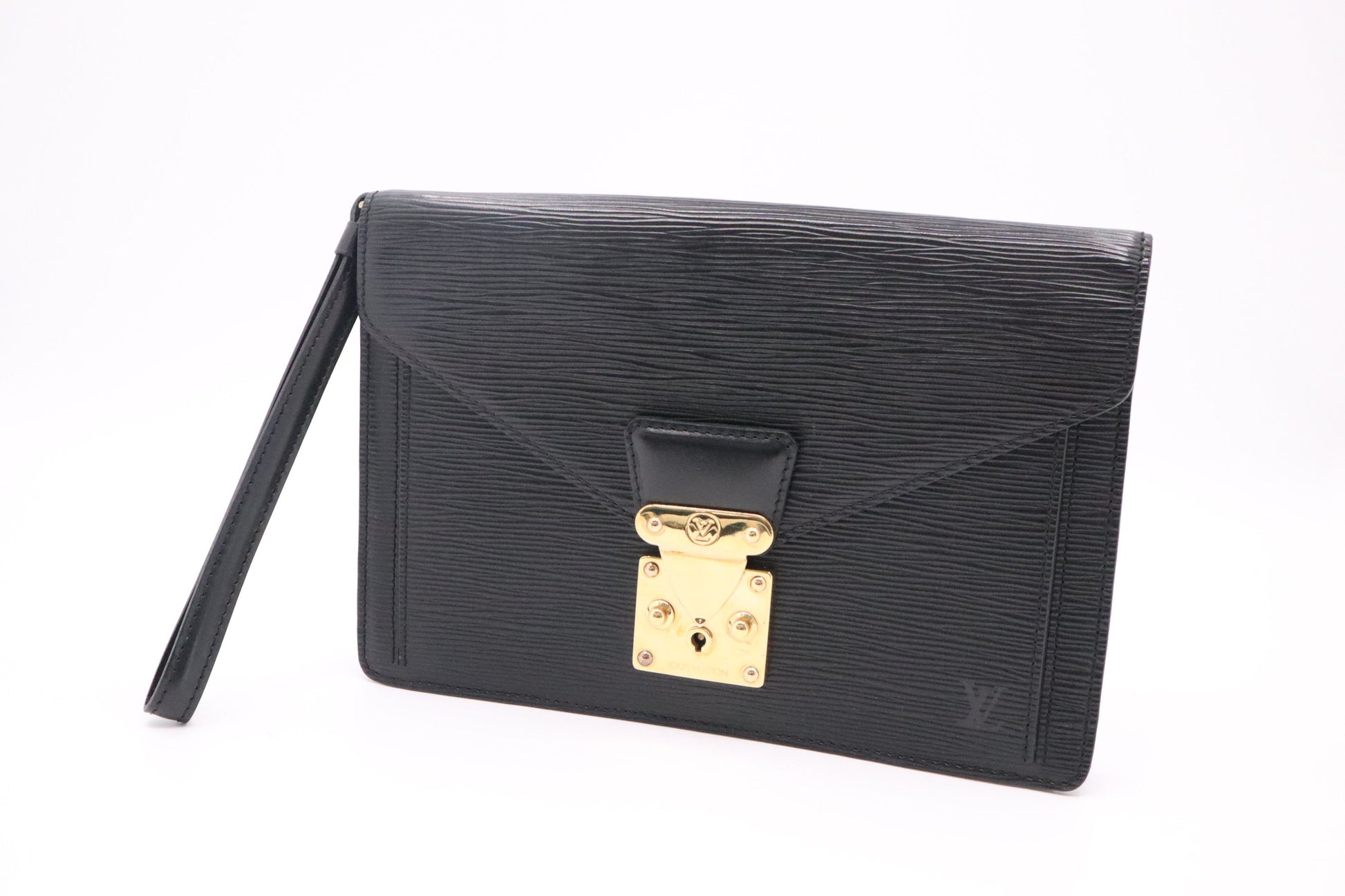 Louis Vuitton Sellier Dragonne Black Leather Epi Key Chain Leather 1