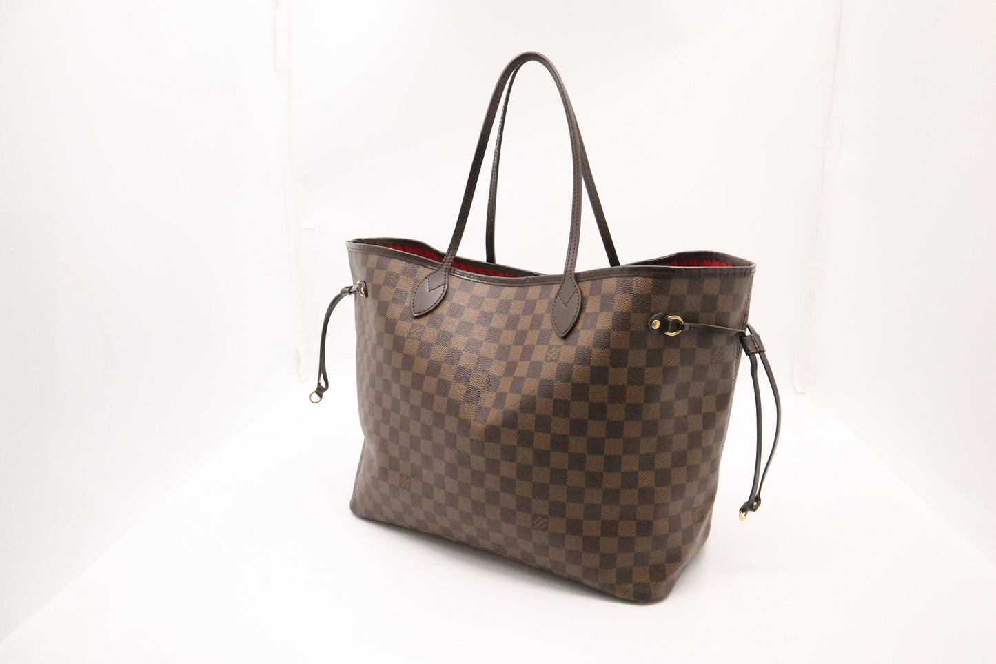 Louis Vuitton Neverfull GM Ebene Damier Canvas Tote Bag Ebene Canvas