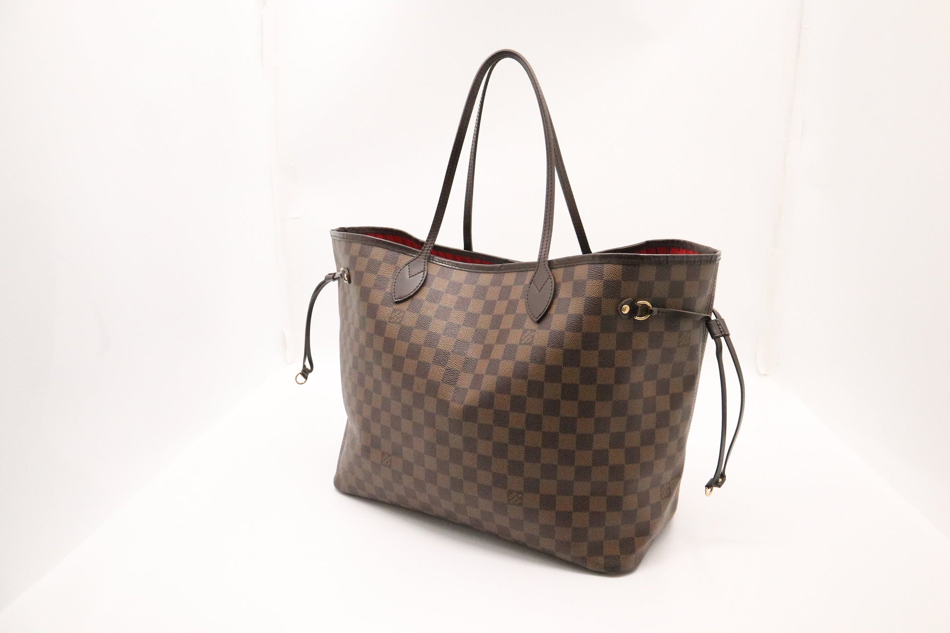 Louis Vuitton Neverfull GM Ebene Damier Canvas Tote Bag Ebene Canvas
