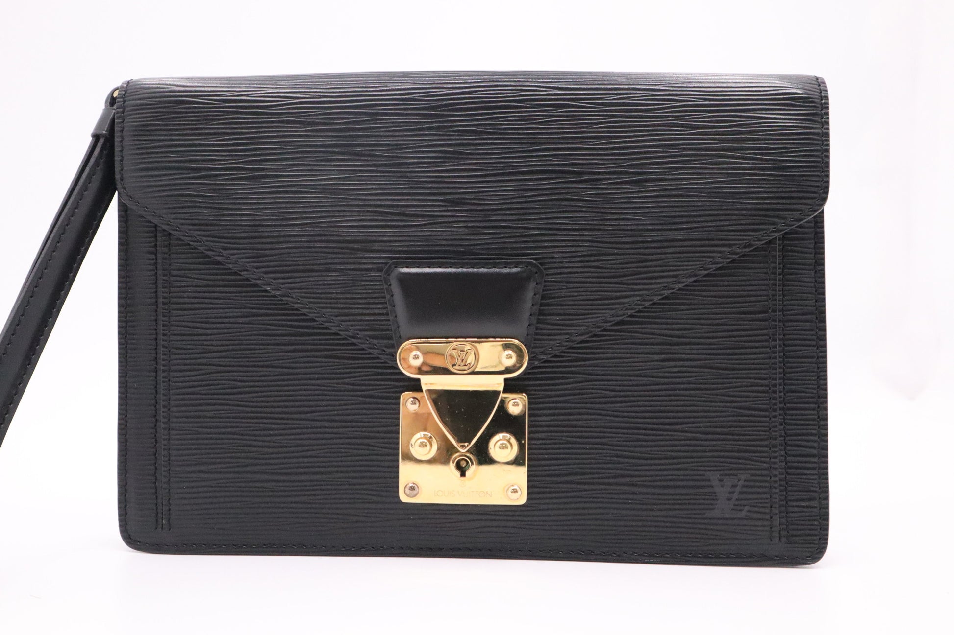 Louis Vuitton Sellier Dragonne Black Leather Epi Key Chain Leather 1