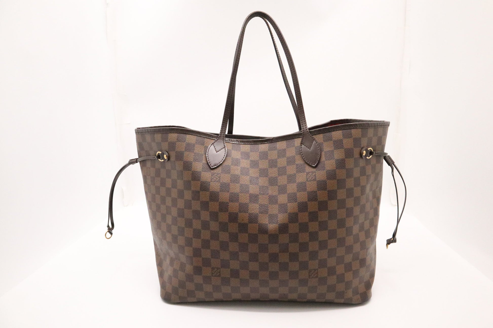 Louis Vuitton Neverfull GM Ebene Damier Canvas Tote Bag Ebene Canvas