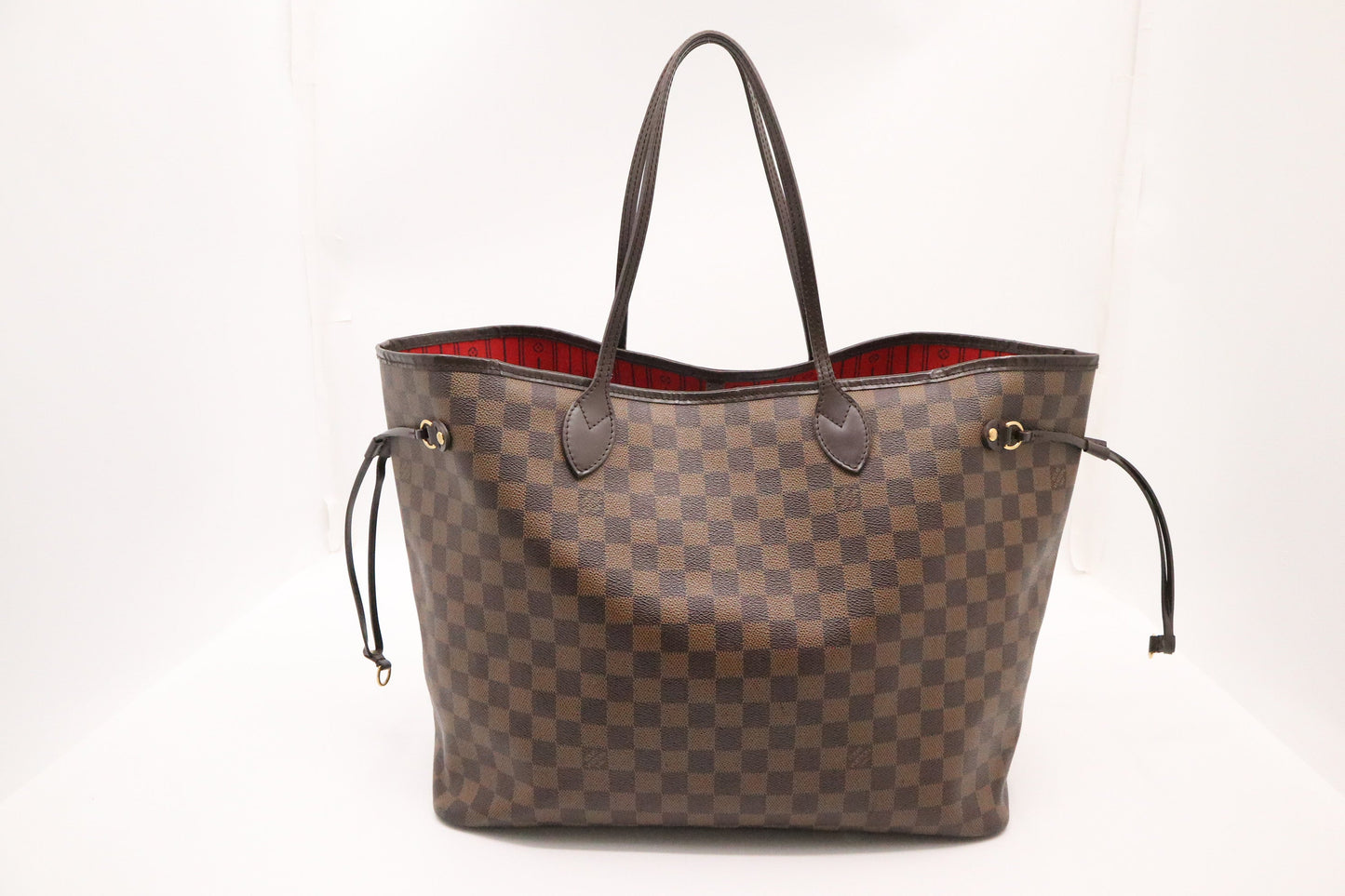 Louis Vuitton Neverfull GM Ebene Damier Canvas Tote Bag Ebene Canvas