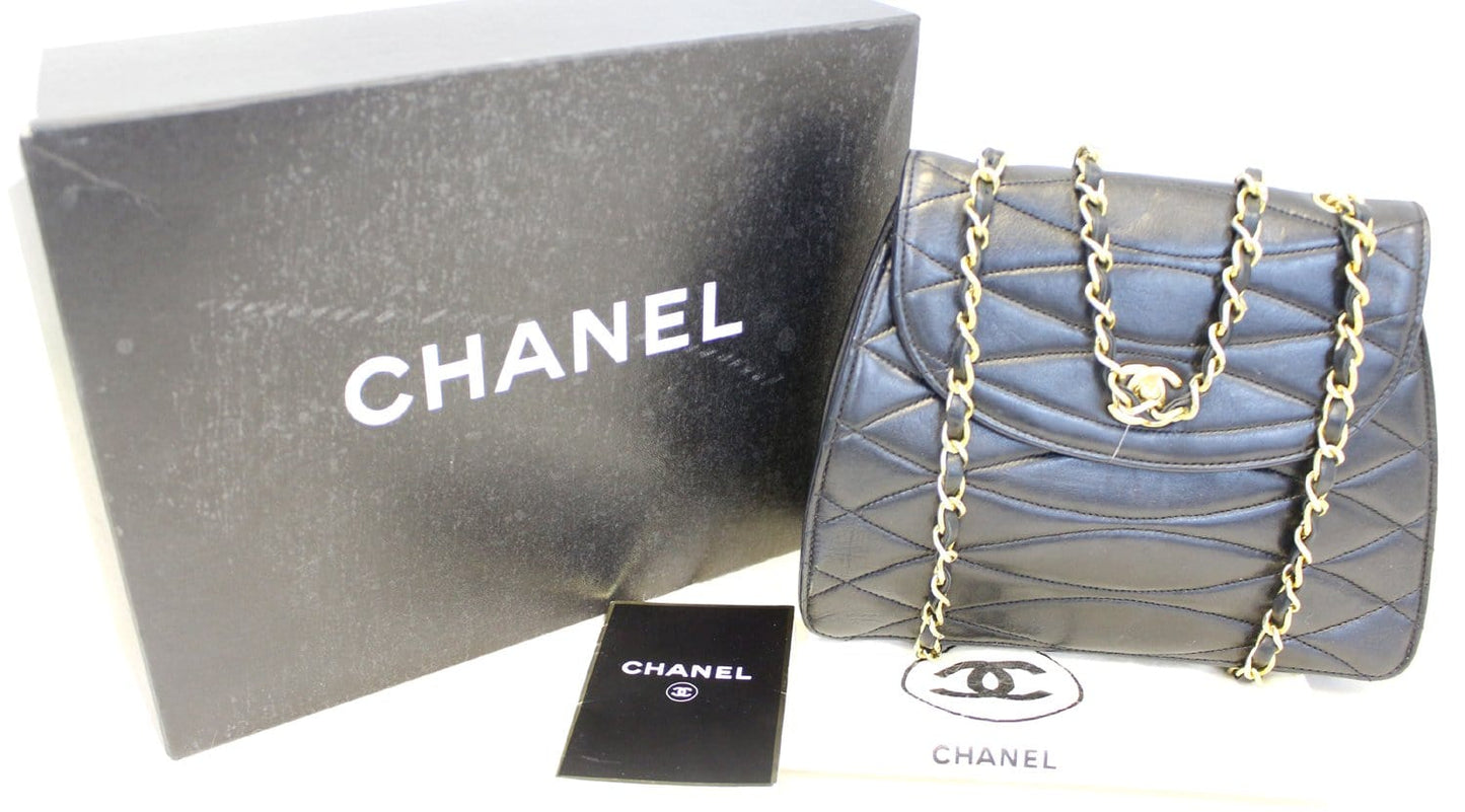Chanel Rare Wave GHW CC Flap Lambskin Travel Bag