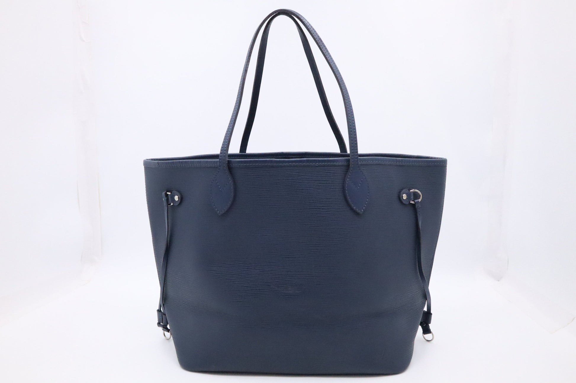 Louis Vuitton Neverfull MM Navy Epi Leather Blue Tote Bag