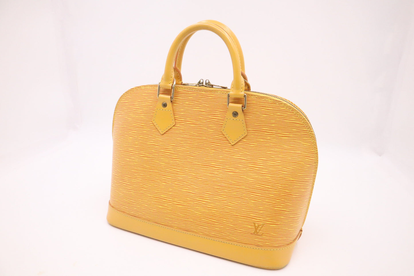Louis Vuitton Alma Epi Leather Yellow Handbag