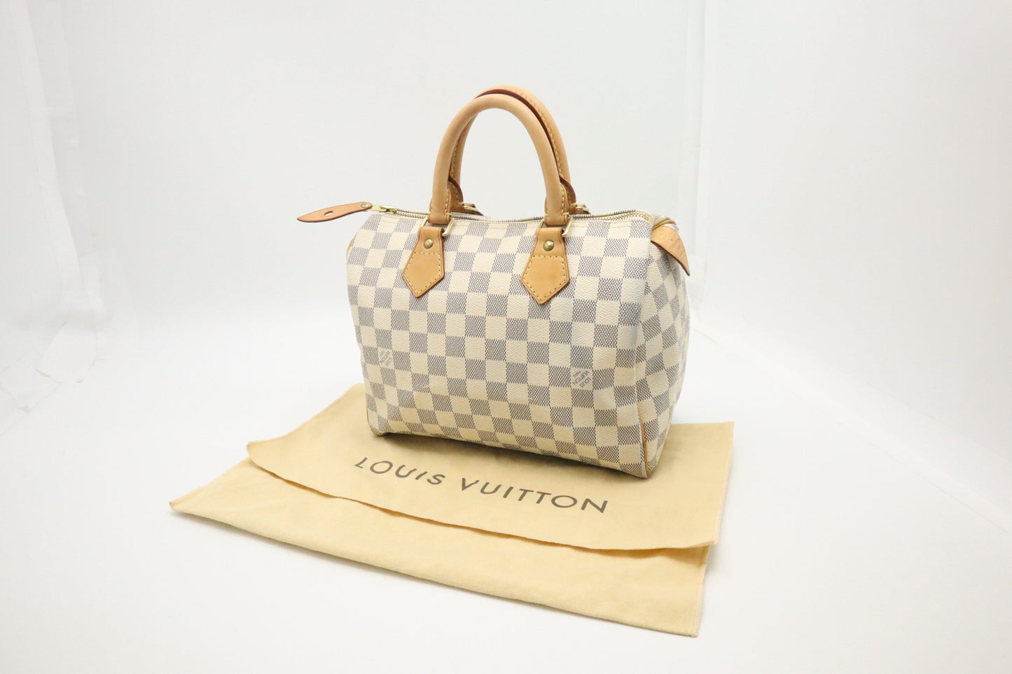 Louis Vuitton Speedy 25 Azur Canvas Damier Handbag