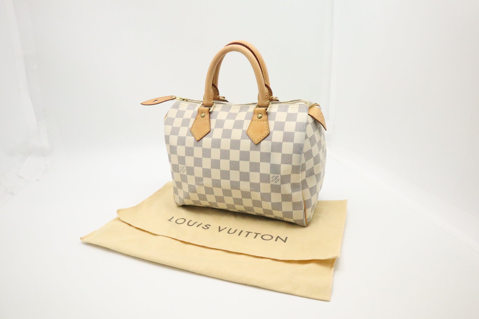 Louis Vuitton Speedy 25 Azur Canvas Damier Handbag