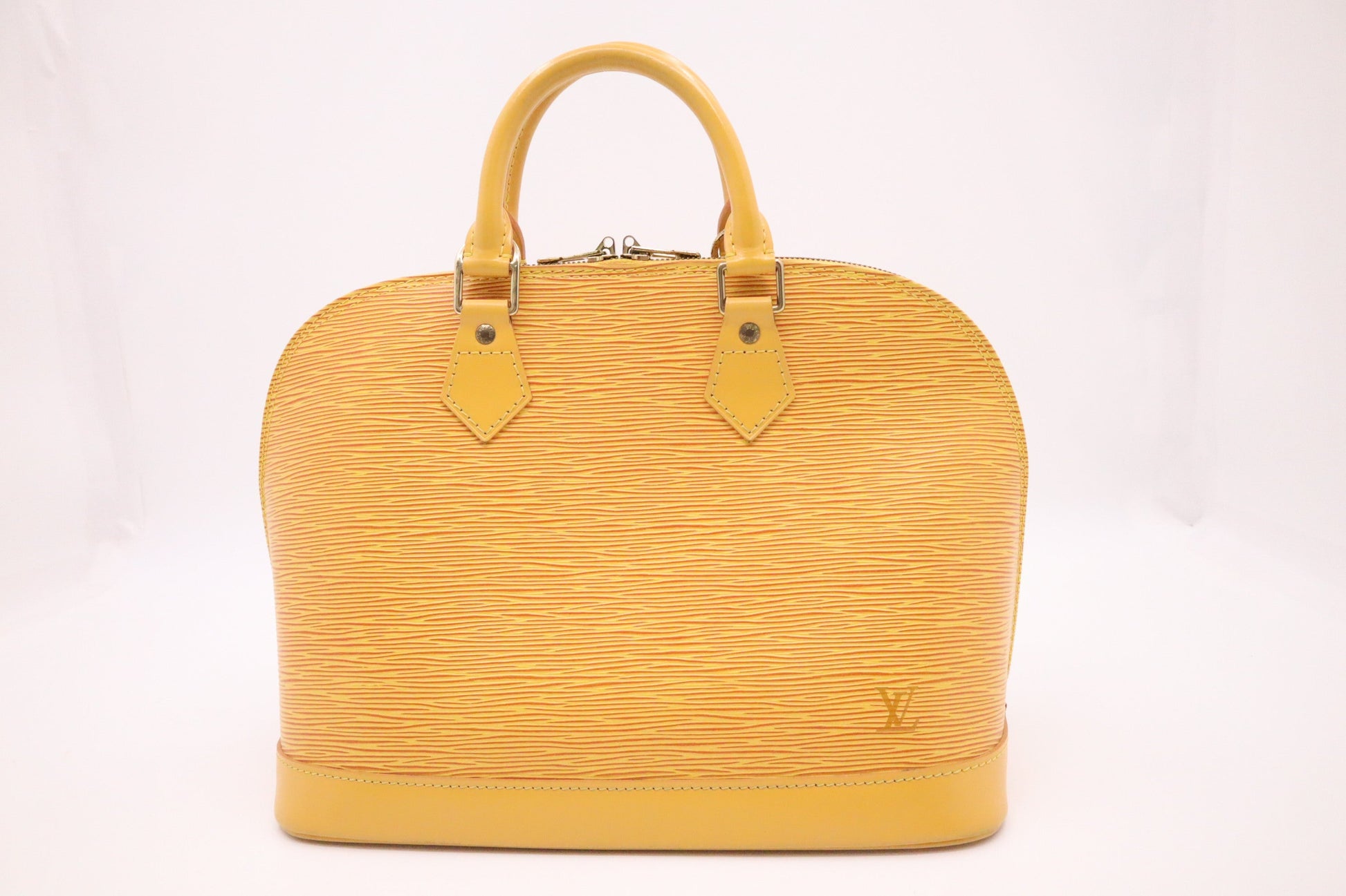 Louis Vuitton Alma Epi Leather Yellow Handbag