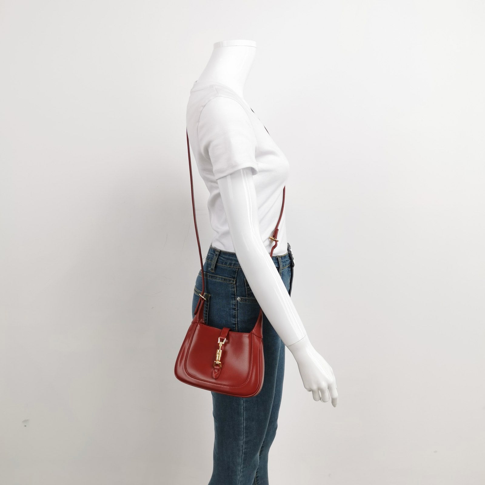 Gucci Jackie Burgundy Bag Leather Mini Travel Bag