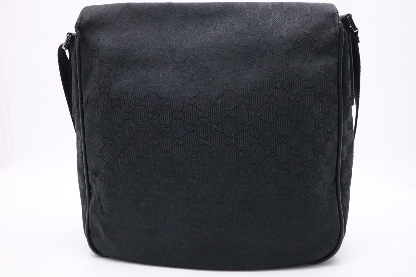Gucci Messenger Bag In Canvas Black Travel Bag