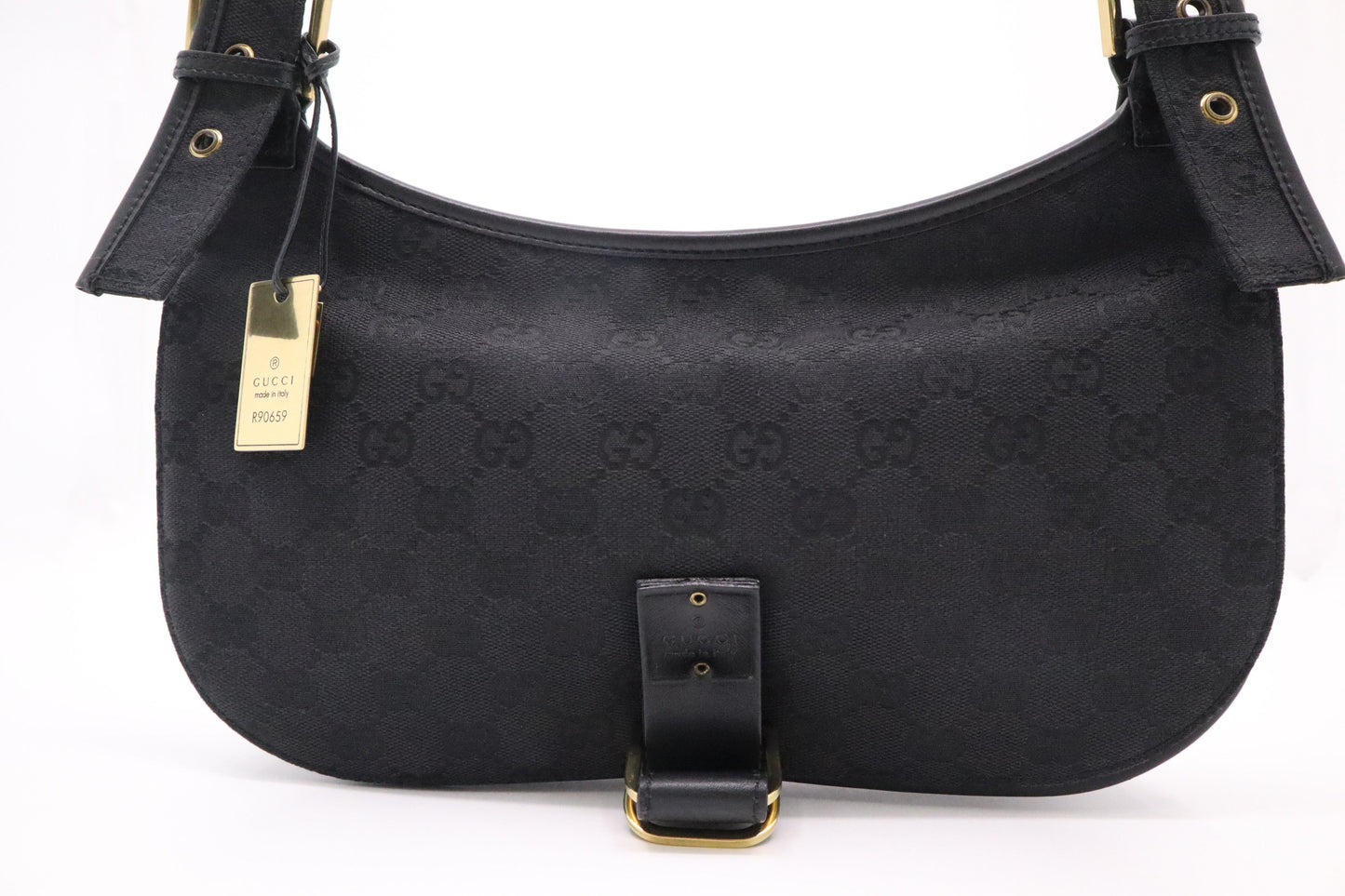 Gucci GG Canvas Black Shoulder Bag Gg Canvas