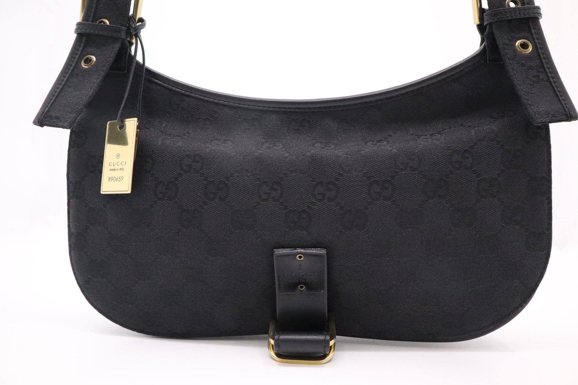 Gucci GG Canvas Black Shoulder Bag Gg Canvas
