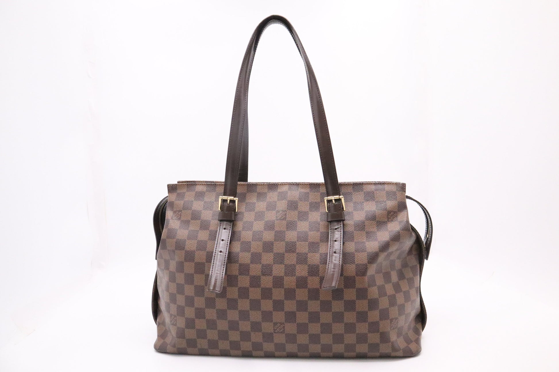 Louis Vuitton Chelsea Ebene Damier Canvas Handbag Ebene Canvas