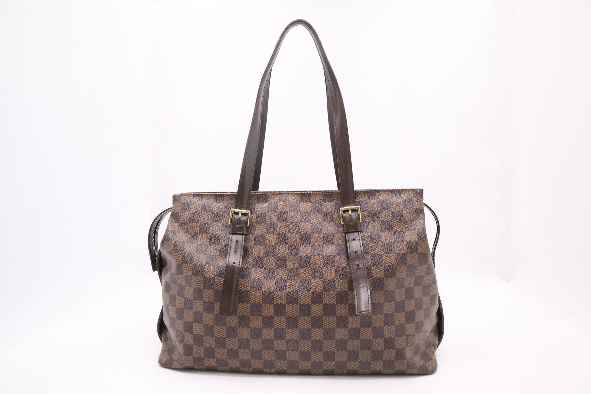 Louis Vuitton Chelsea Ebene Damier Canvas Handbag Ebene Canvas