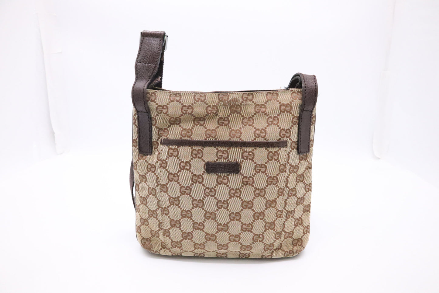 Gucci GG Canvas Brown Crossbody Bag