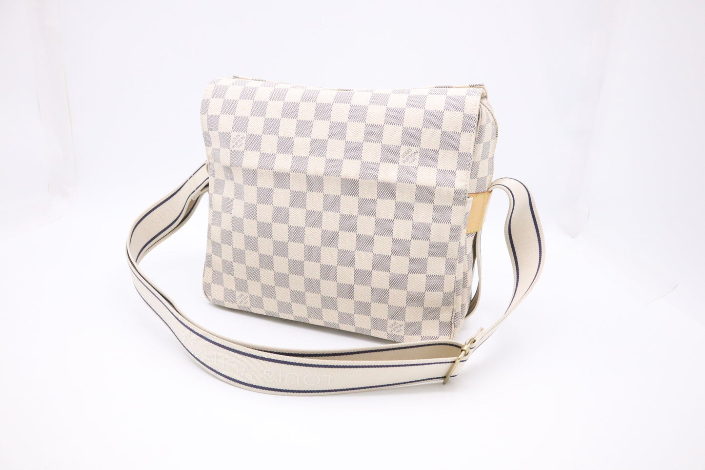 Louis Vuitton Naviglio Azur Damier Canvas Handbag Canvas 2