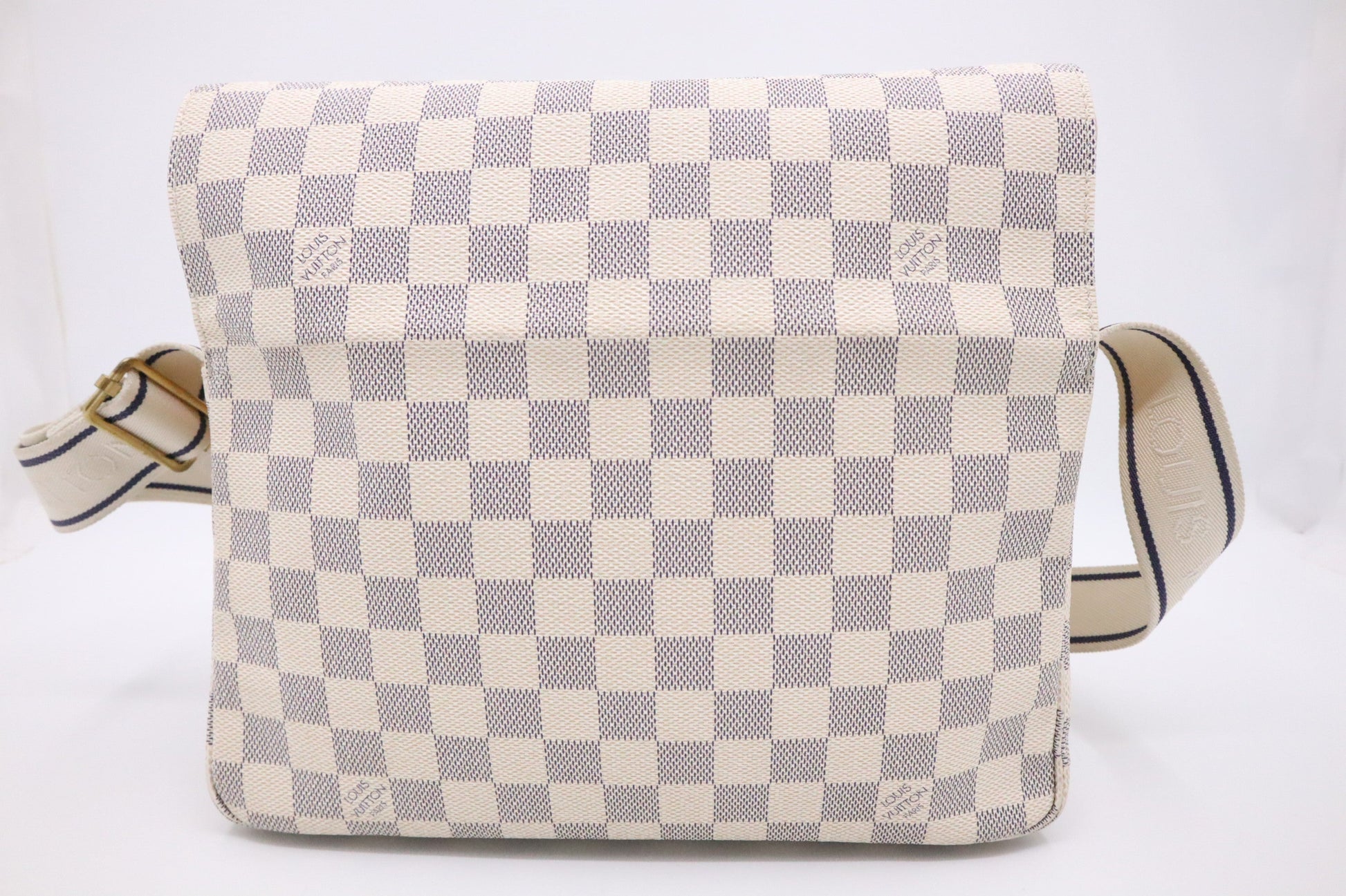 Louis Vuitton Naviglio Azur Damier Canvas Handbag Canvas 2