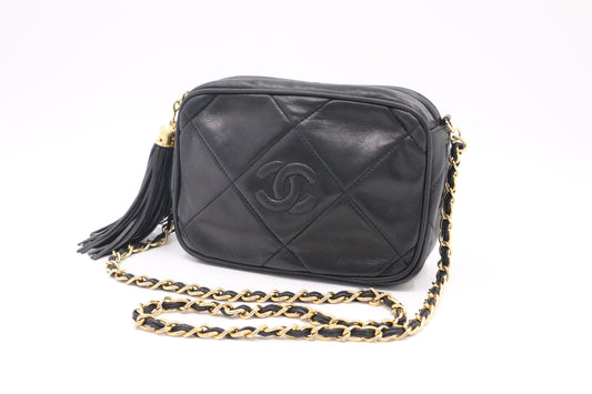 Chanel Camera Black Small Leather Crossbody Bag