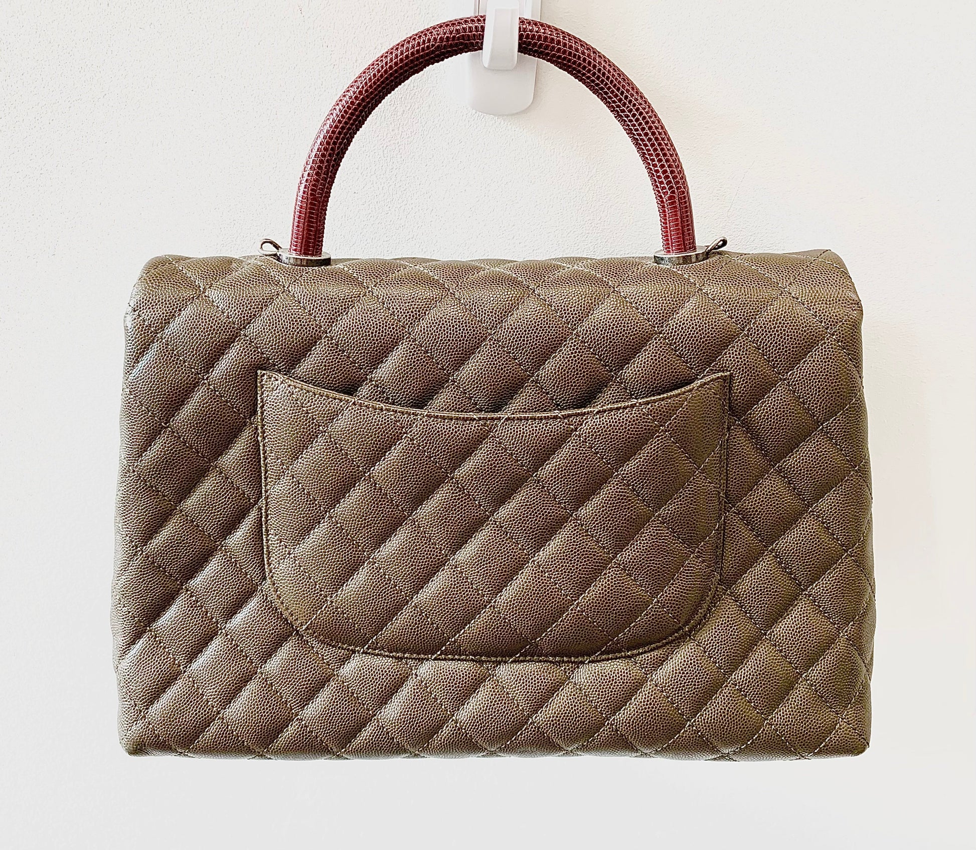 Chanel COCO CAVIAR QUILTED LIZARD HANDLE Handbag