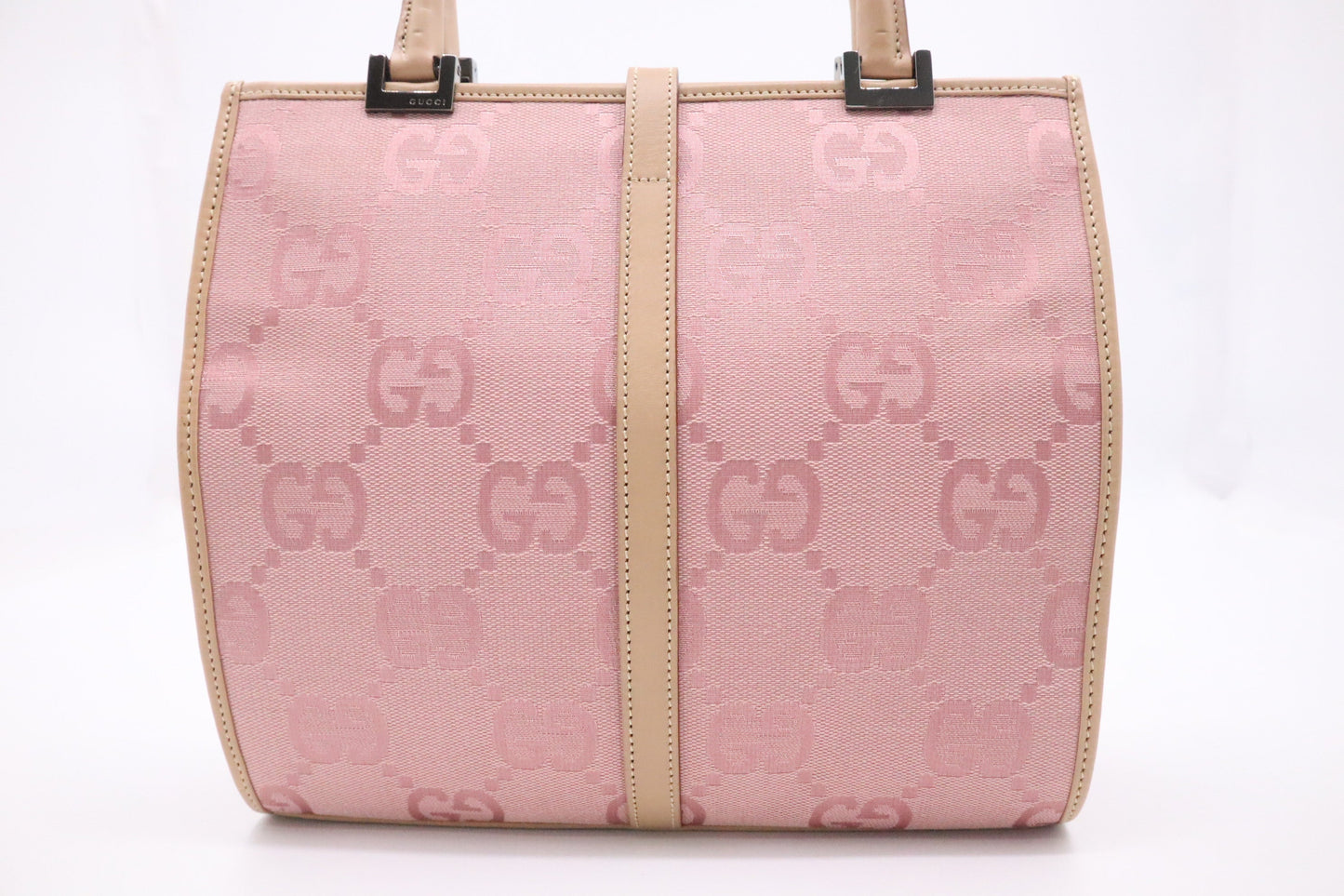Gucci Handbag In Canvas Pink Travel Bag