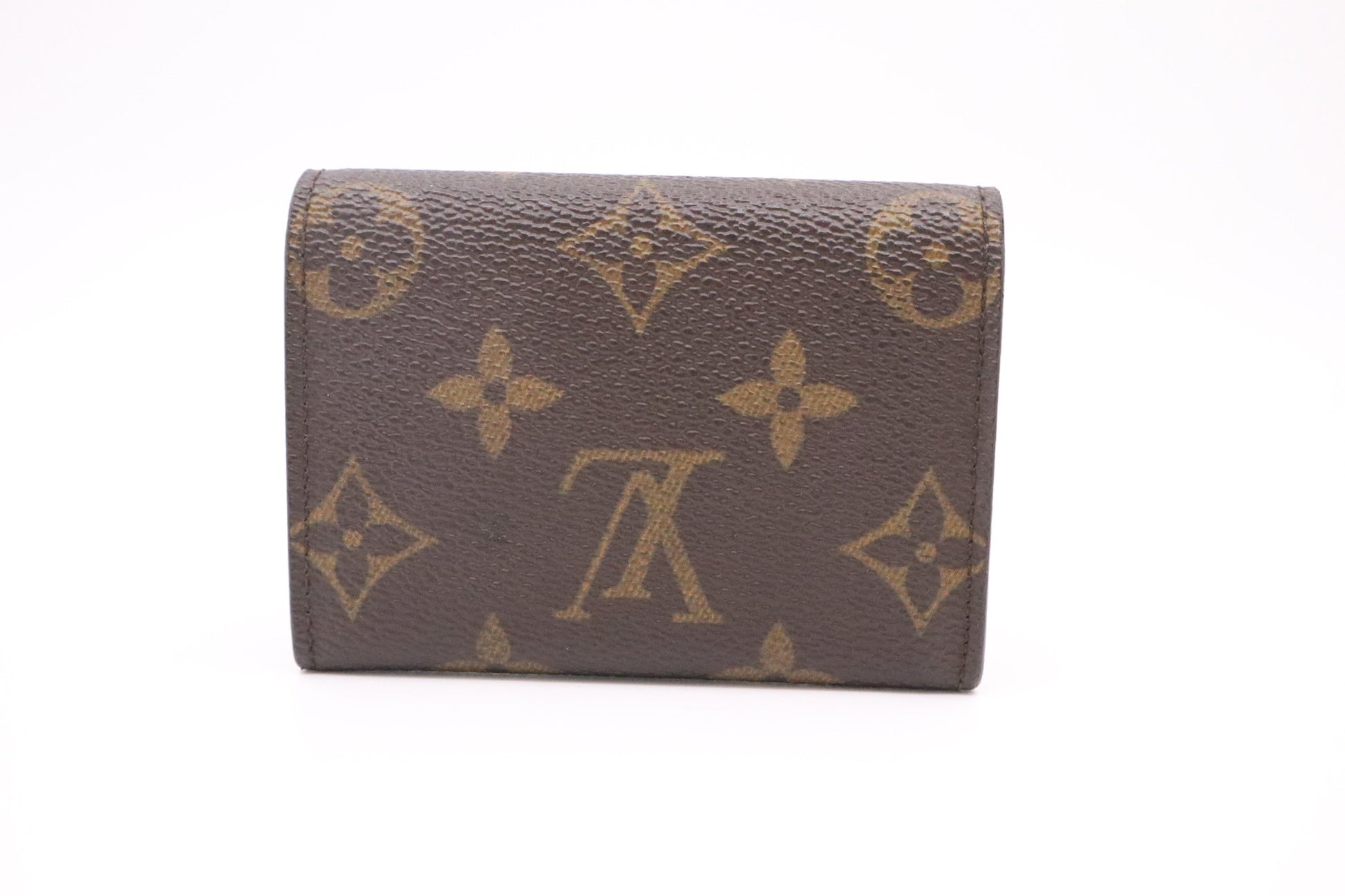 Louis Vuitton Porte Monnaie Plat Coin Purse Monogram Canvas Wallet Case