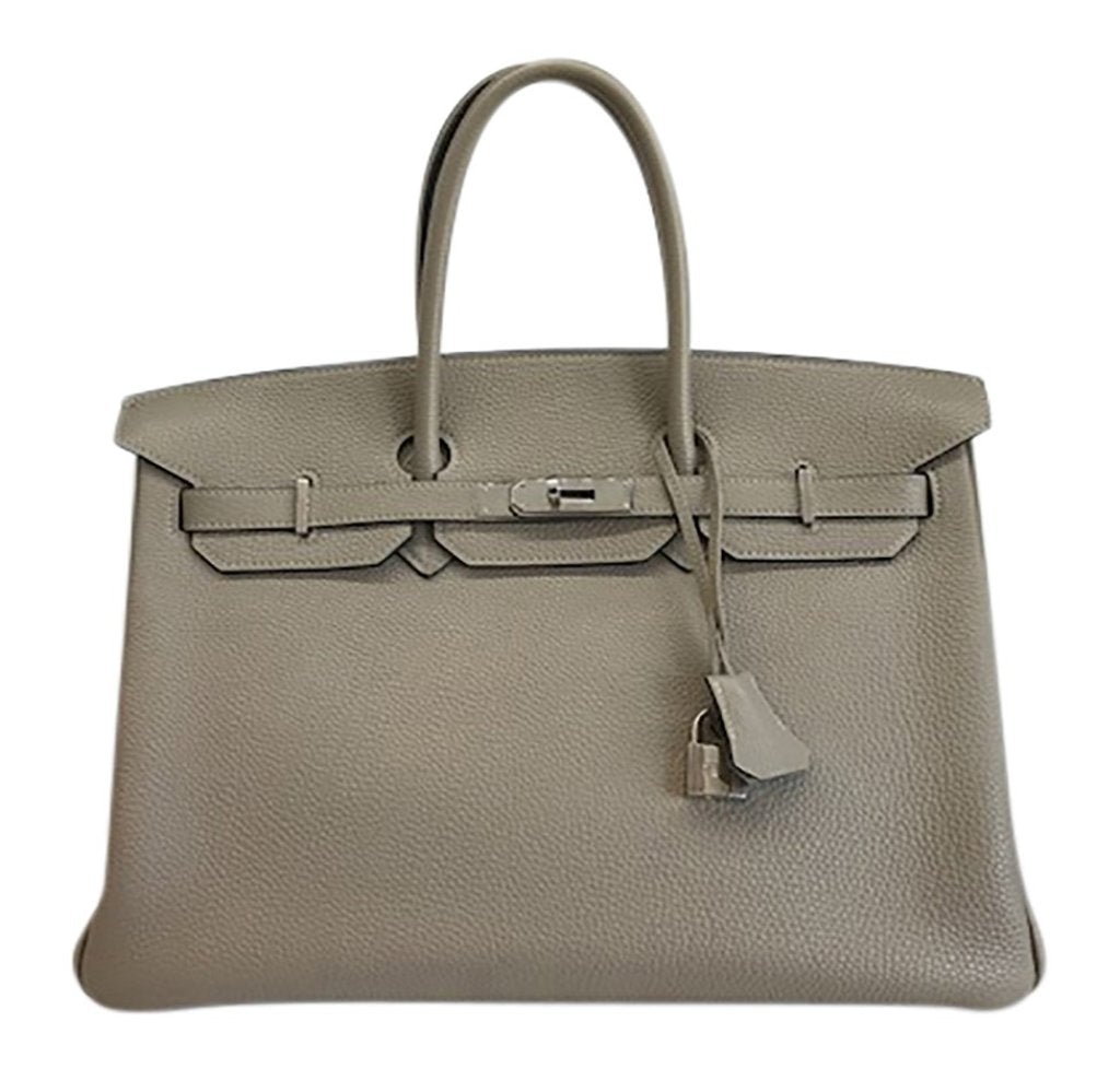 Hermes Luxury Birkin Gris Tourterelle Phw Handbag Leather Travel Bag