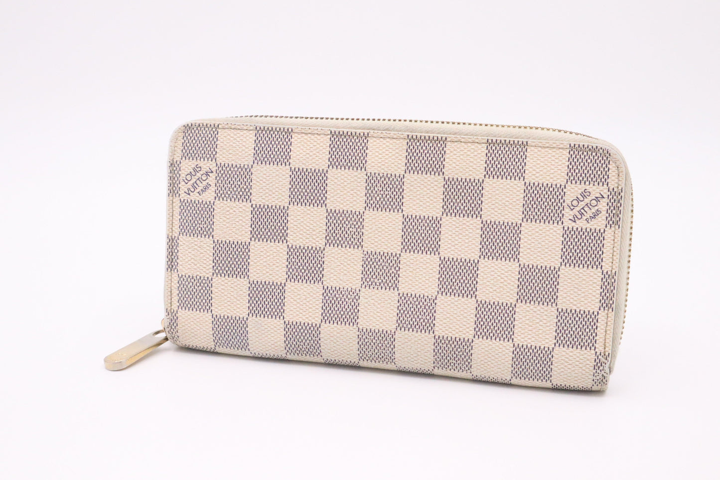 Louis Vuitton Long Zippy Damier Azur Canvas Wallet Case